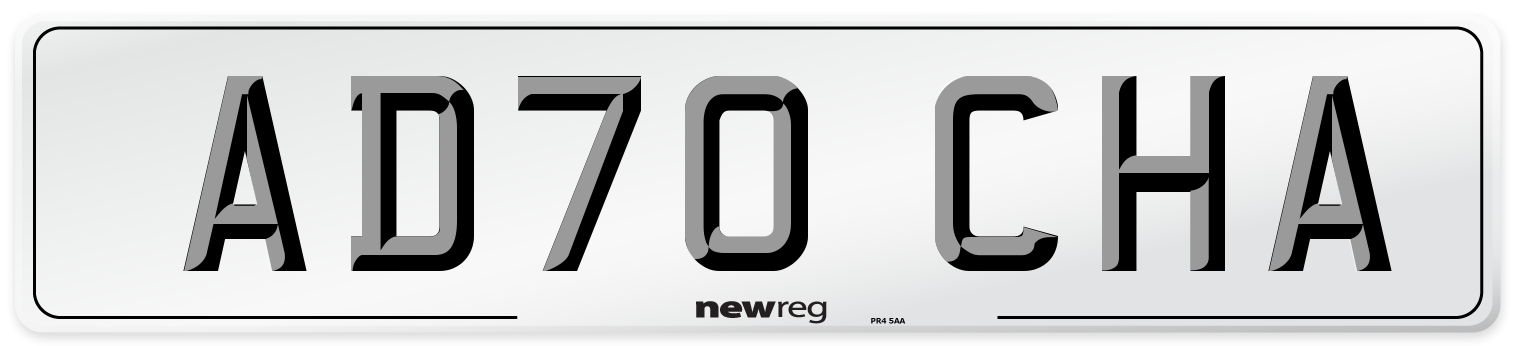 AD70 CHA Front Number Plate