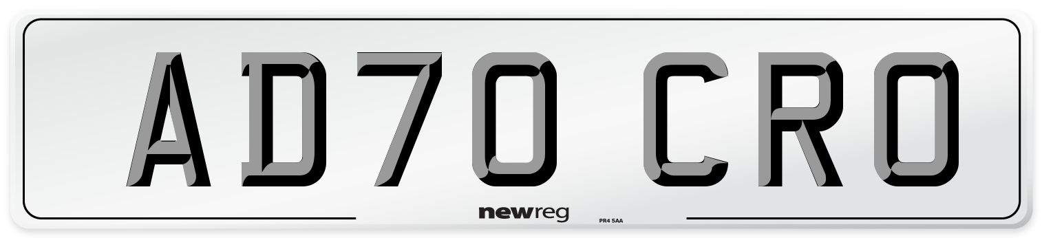 AD70 CRO Front Number Plate