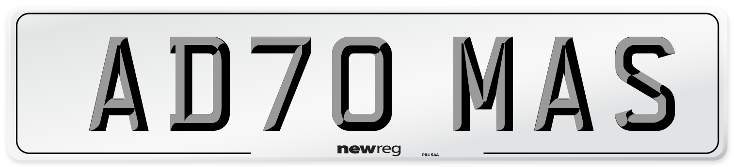 AD70 MAS Front Number Plate