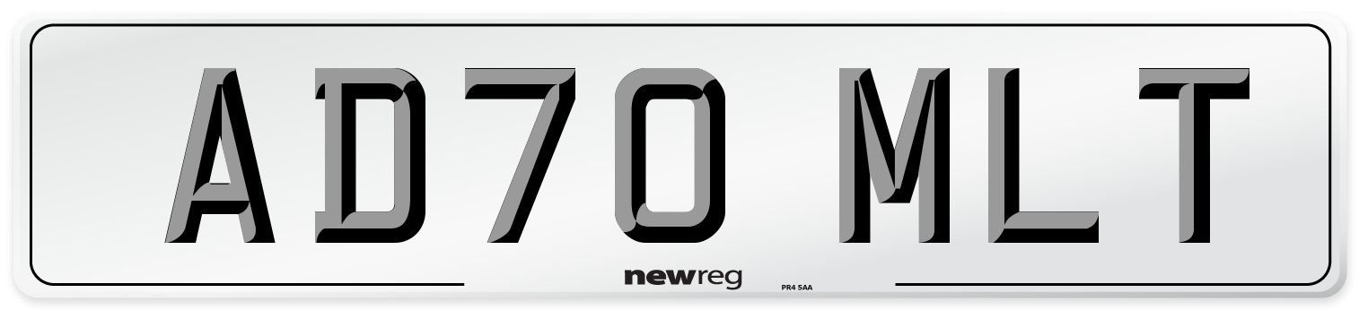 AD70 MLT Front Number Plate