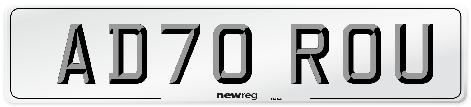 AD70 ROU Front Number Plate