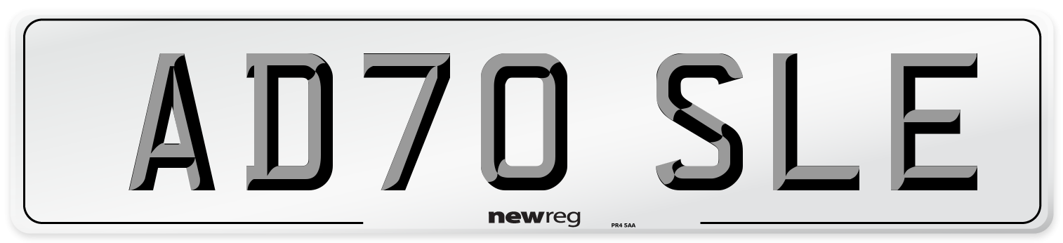 AD70 SLE Front Number Plate