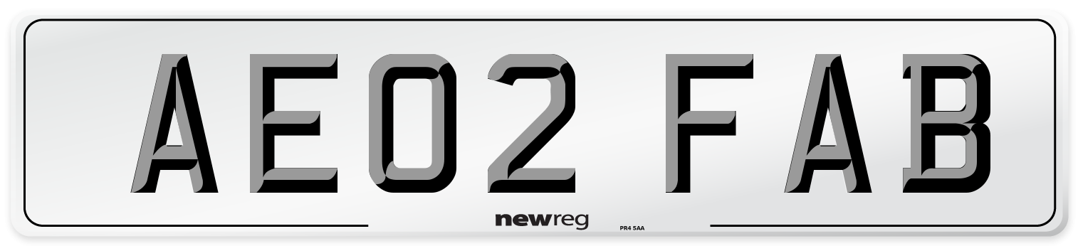 AE02 FAB Front Number Plate