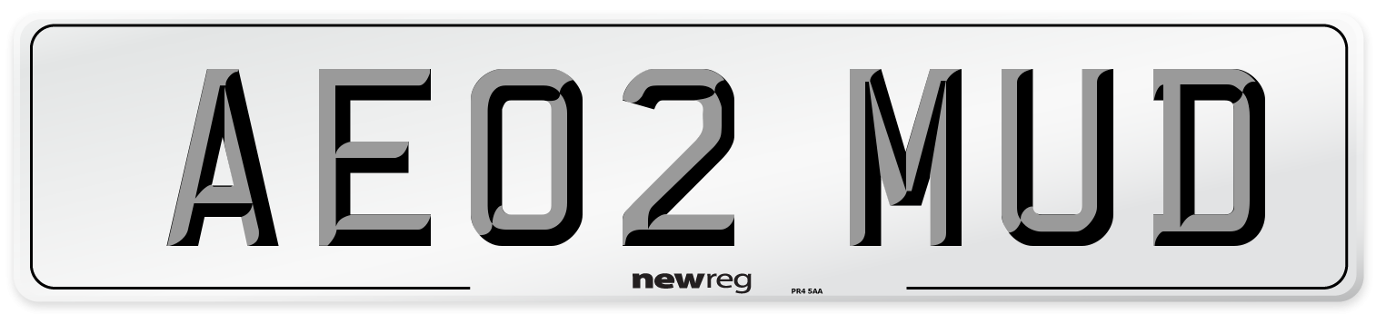 AE02 MUD Front Number Plate