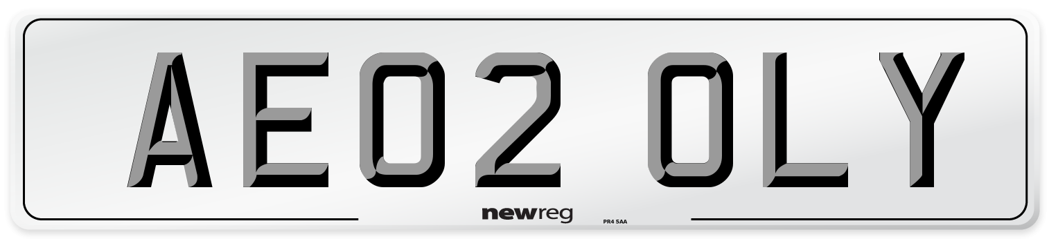 AE02 OLY Front Number Plate