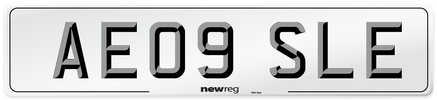 AE09 SLE Front Number Plate