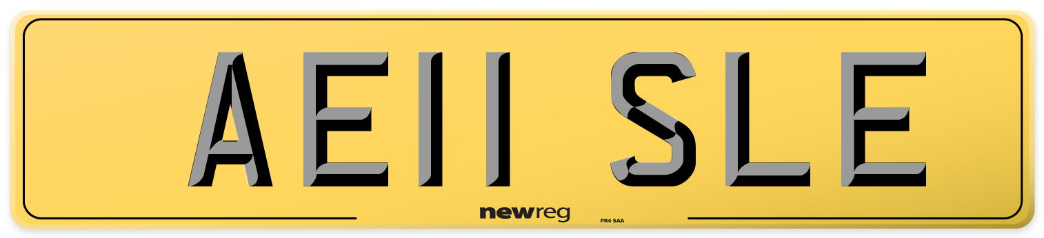 AE11 SLE Rear Number Plate