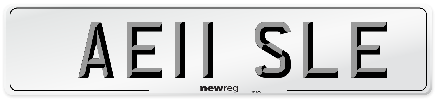 AE11 SLE Front Number Plate