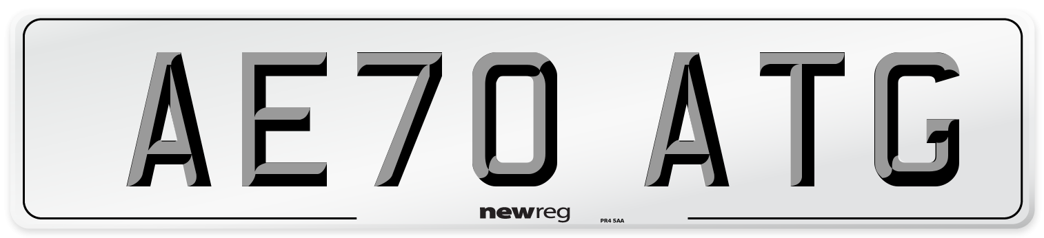AE70 ATG Front Number Plate