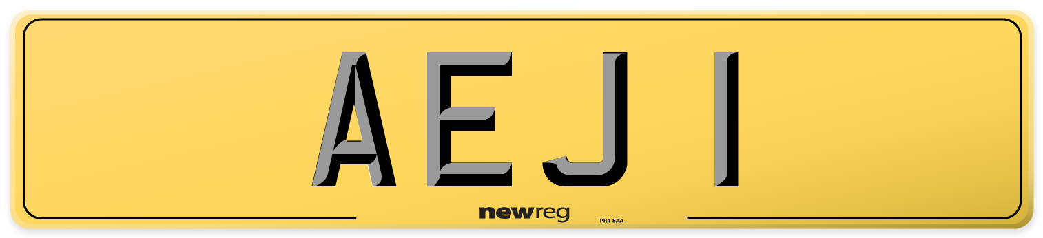 AEJ 1 Rear Number Plate