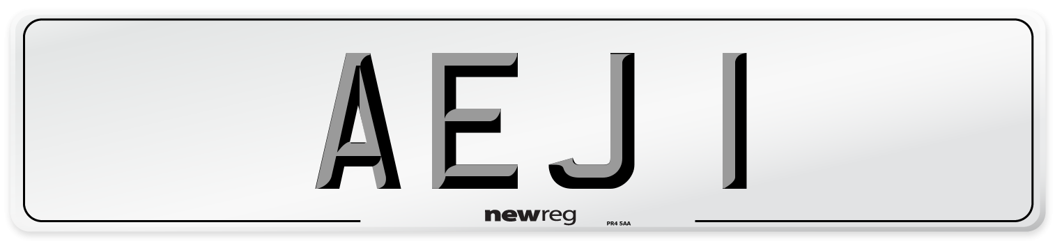 AEJ 1 Front Number Plate