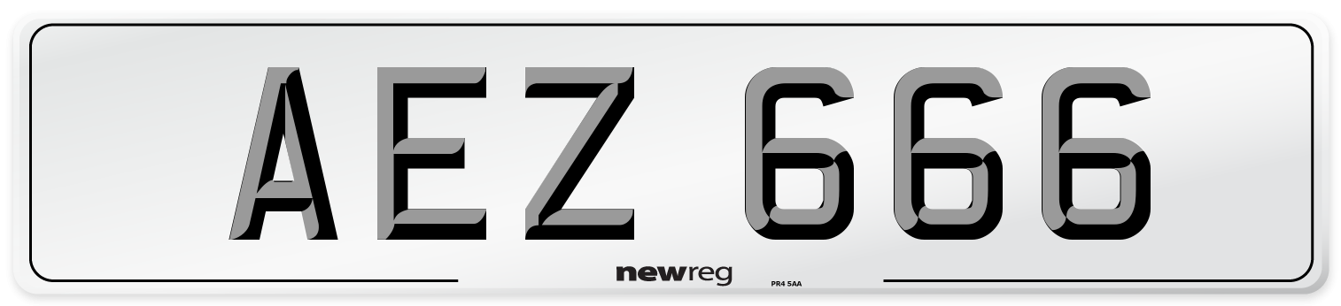 AEZ 666 Front Number Plate