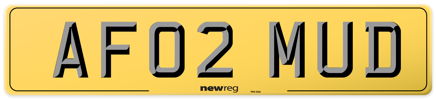 AF02 MUD Rear Number Plate