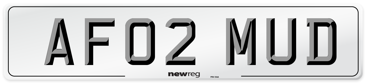 AF02 MUD Front Number Plate