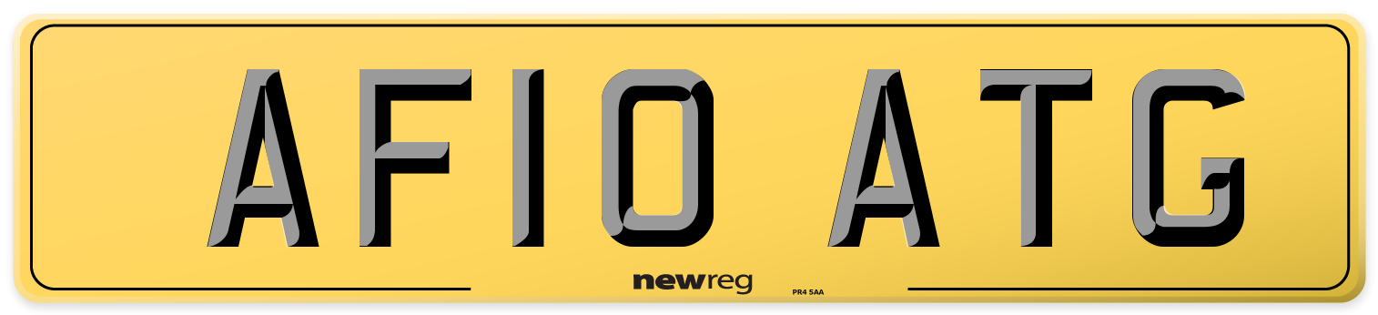 AF10 ATG Rear Number Plate