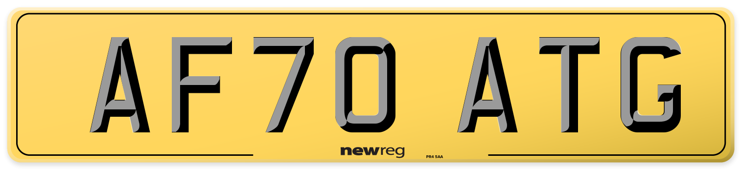 AF70 ATG Rear Number Plate