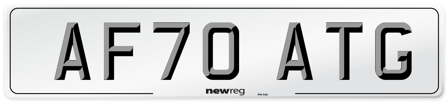 AF70 ATG Front Number Plate