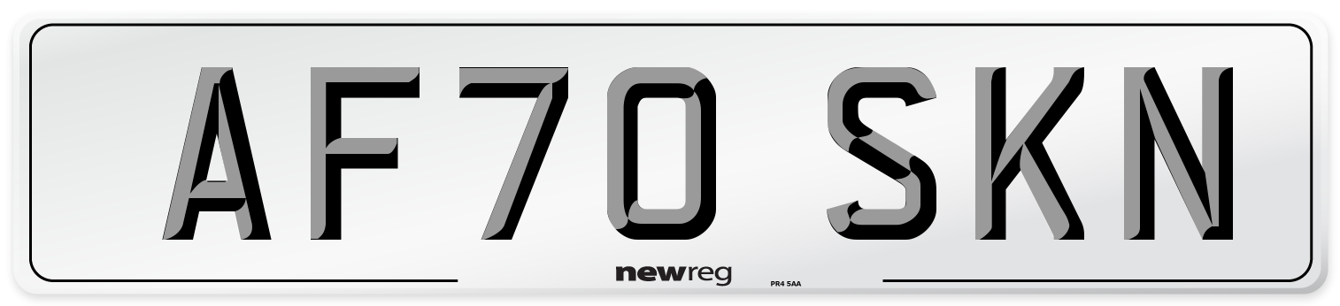AF70 SKN Front Number Plate