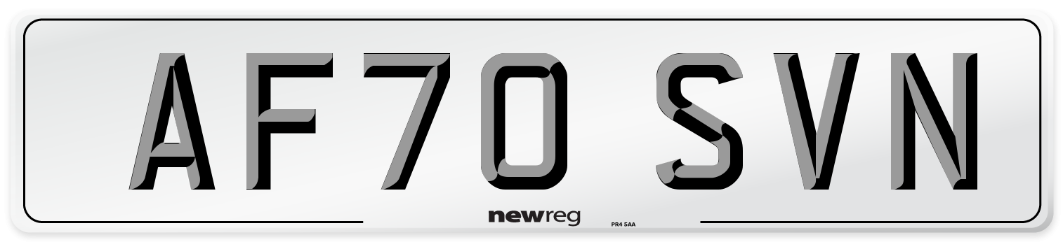 AF70 SVN Front Number Plate