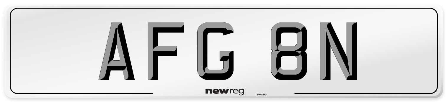 AFG 8N Front Number Plate