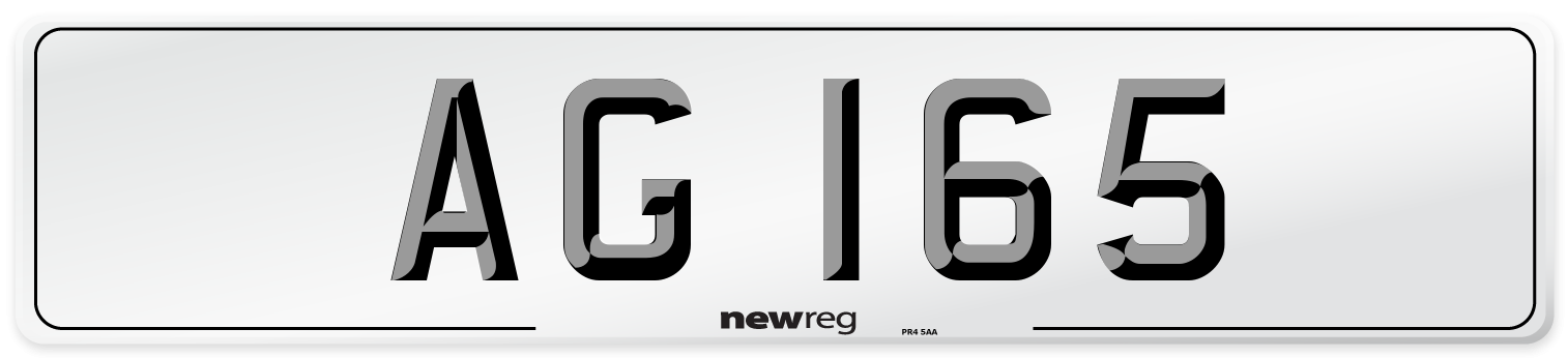 AG 165 Front Number Plate