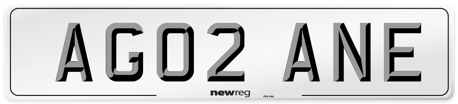 AG02 ANE Front Number Plate