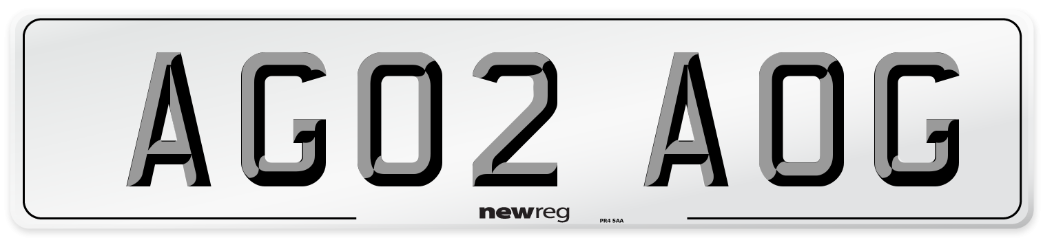 AG02 AOG Front Number Plate
