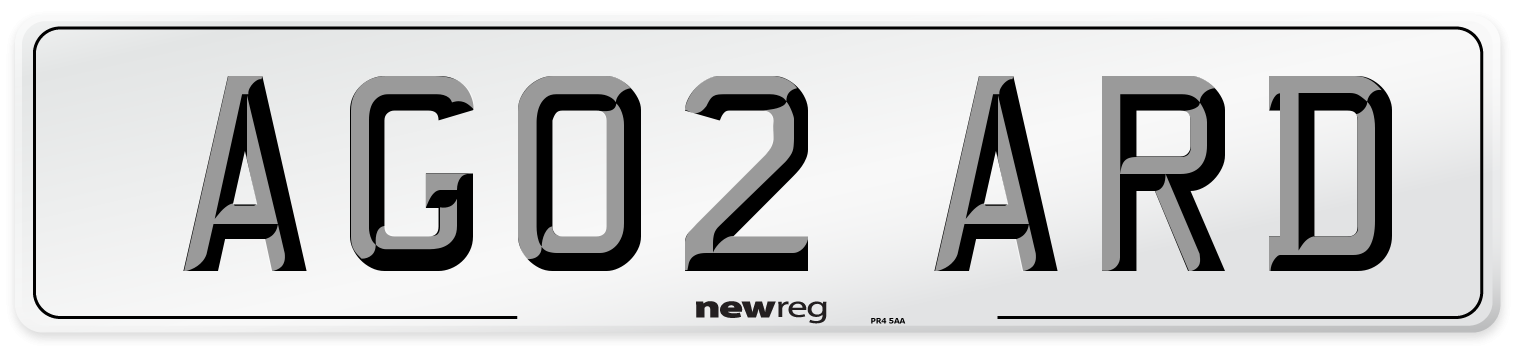 AG02 ARD Front Number Plate