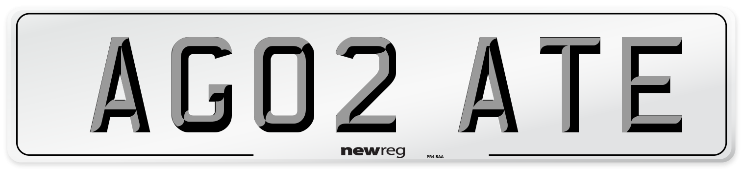 AG02 ATE Front Number Plate