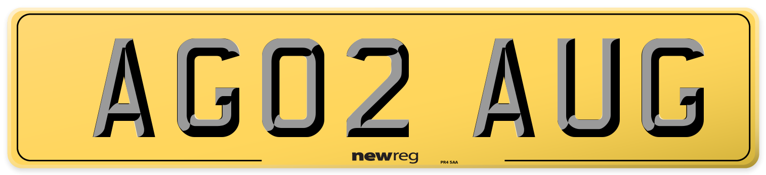 AG02 AUG Rear Number Plate