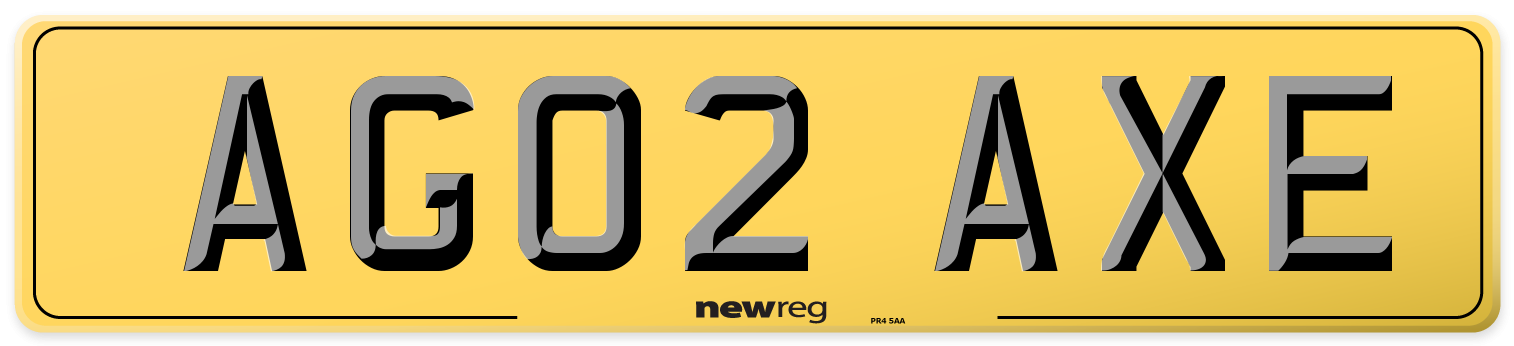 AG02 AXE Rear Number Plate