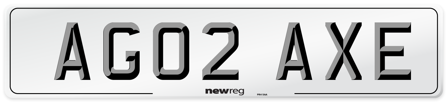 AG02 AXE Front Number Plate