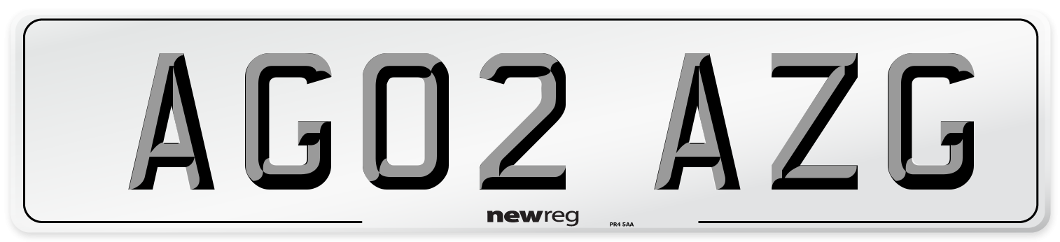 AG02 AZG Front Number Plate