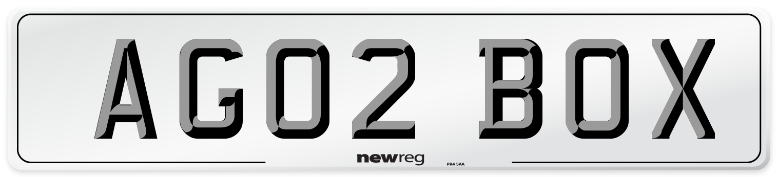 AG02 BOX Front Number Plate