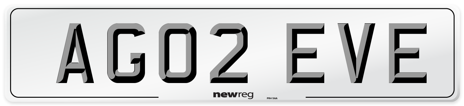 AG02 EVE Front Number Plate