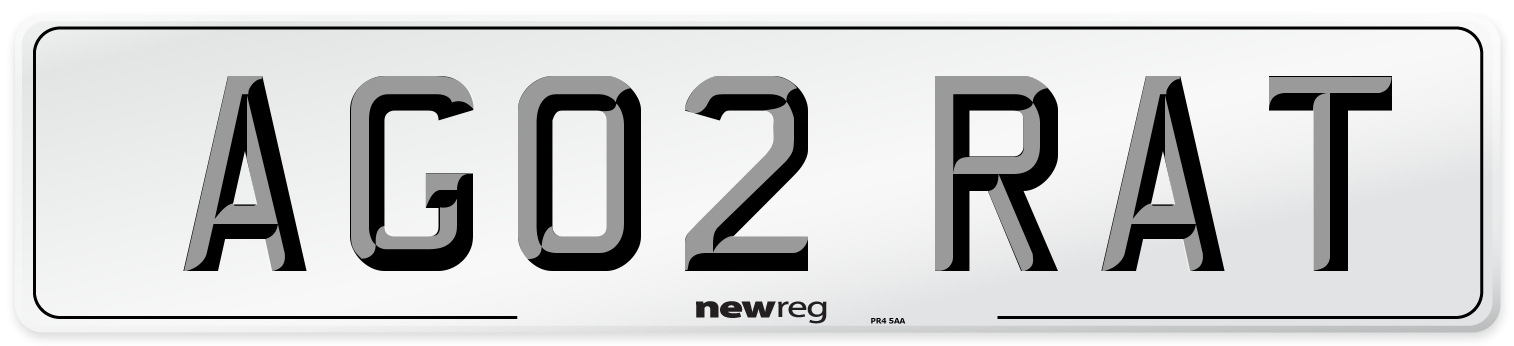 AG02 RAT Front Number Plate