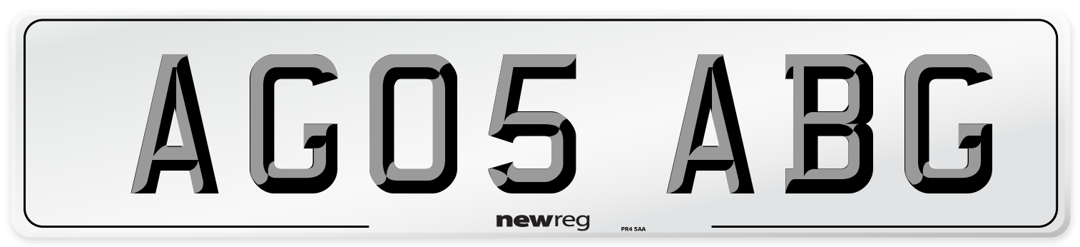 AG05 ABG Front Number Plate