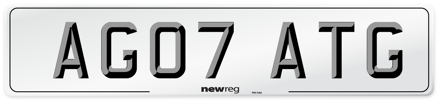 AG07 ATG Front Number Plate