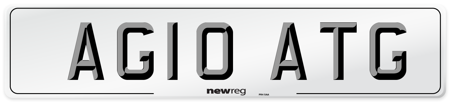 AG10 ATG Front Number Plate