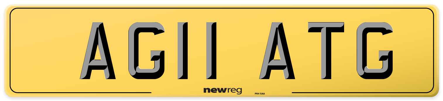 AG11 ATG Rear Number Plate