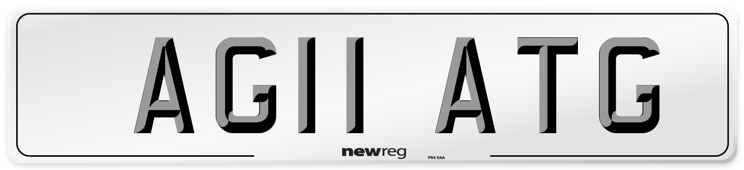 AG11 ATG Front Number Plate