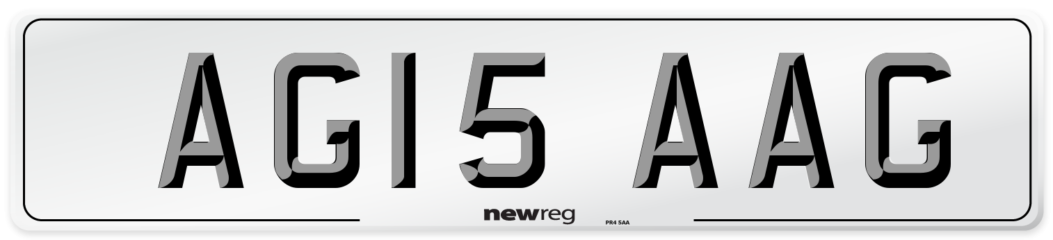 AG15 AAG Front Number Plate