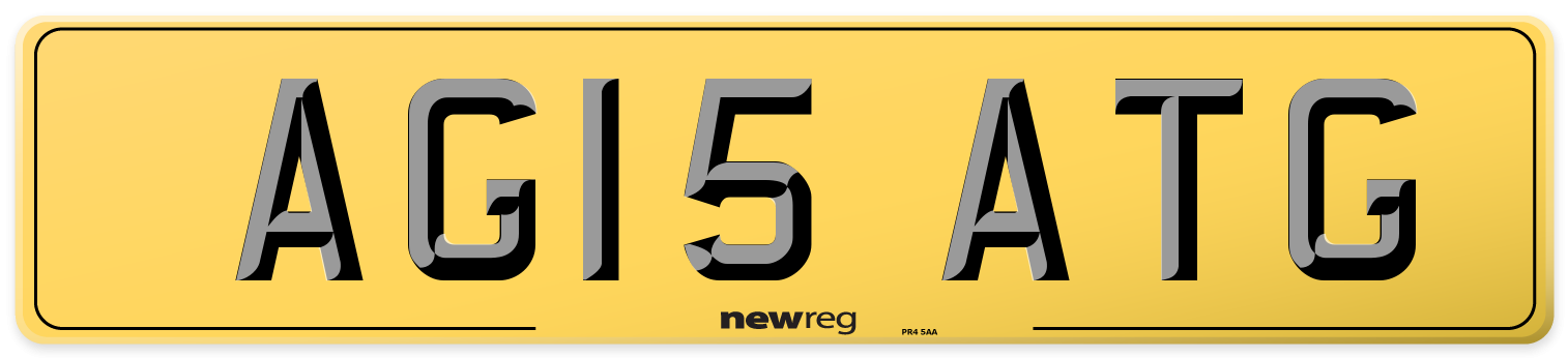AG15 ATG Rear Number Plate