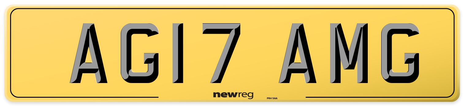 AG17 AMG Rear Number Plate