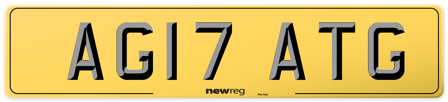 AG17 ATG Rear Number Plate