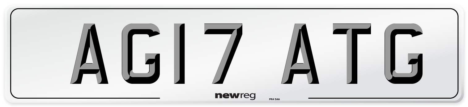 AG17 ATG Front Number Plate