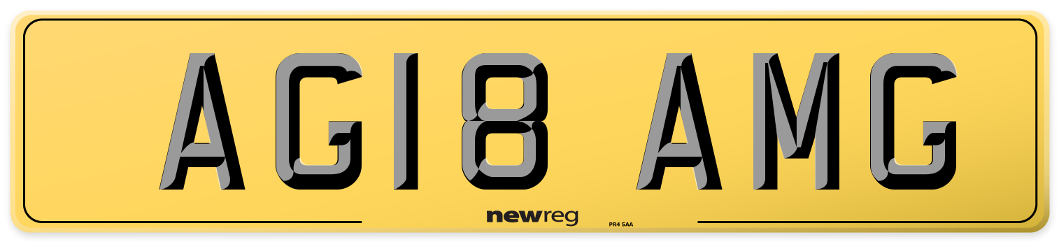AG18 AMG Rear Number Plate
