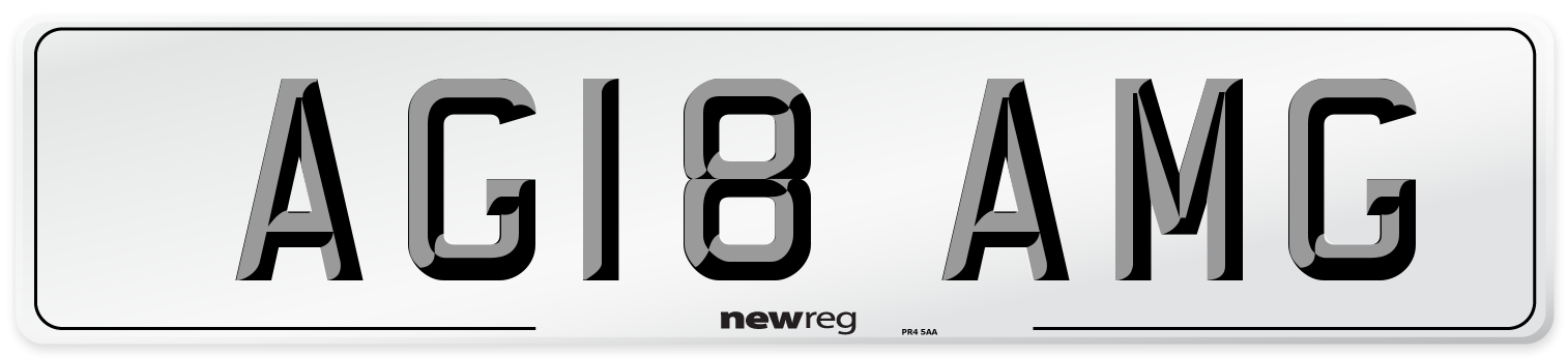 AG18 AMG Front Number Plate
