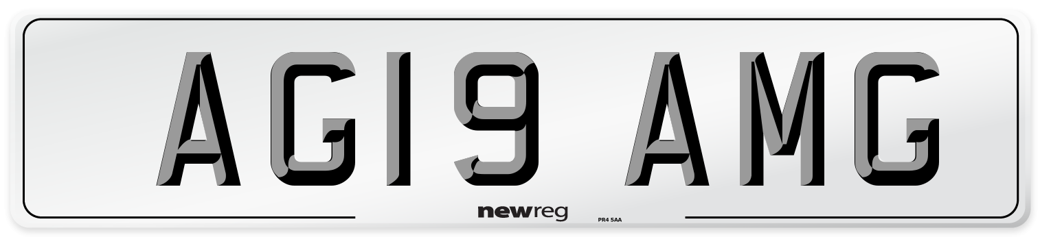 AG19 AMG Front Number Plate