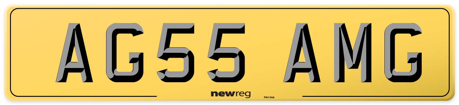 AG55 AMG Rear Number Plate